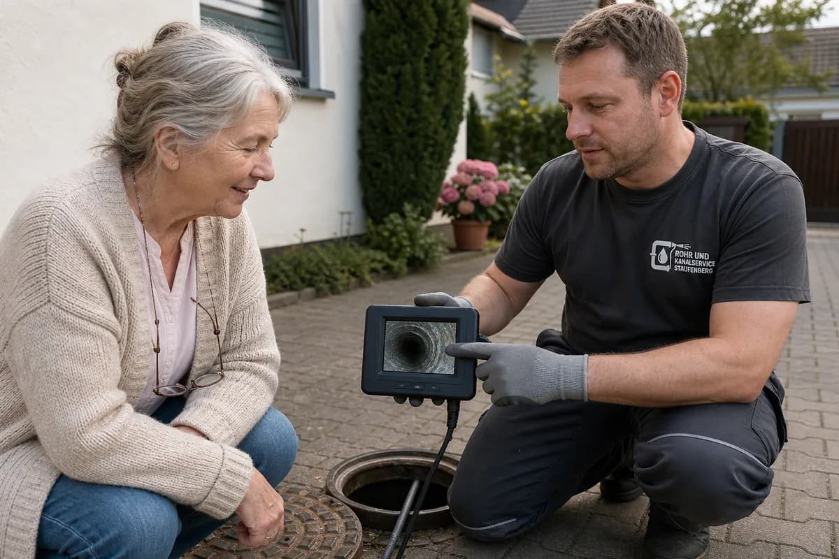 Kanal-TV-Kamera von Rohr- und Kanalservice Staufenberg zur Inspektion der Abwasserleitung